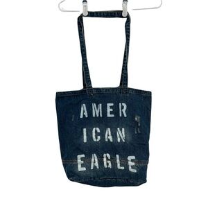 American Eagle Distressed Shoulder Strap Reusable Denim Bag